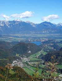 Unser Dorf Bohinjska Bela, der Bleder See und die Karawankenkette